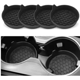 Product image of Silicone Car Cup Holder Inserts, Non-Slip, Black, 4-Pack