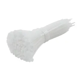 Product image of White Cable Ties, 2.5mm x 150mm, 100 Pieces per Bag