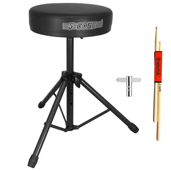 Main product image of 5 Core Drum Throne, 3" Padded Memory Foam, 330 lb Capacity, Adjustable
