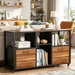 Product image of Industrial Steel File Cabinet with 4 Storage Shelves