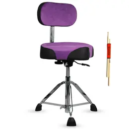 Product image of 5 Core Drum Throne with Backrest, 4in Padded, Airlift, 25in Adjustable, 441 lb
