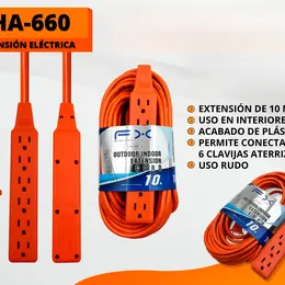 Product image of 10.6m Orange Power Strip Extension Cord