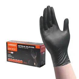 Product image of Thick Disposable Black PVC Gloves, Food-Grade, Waterproof