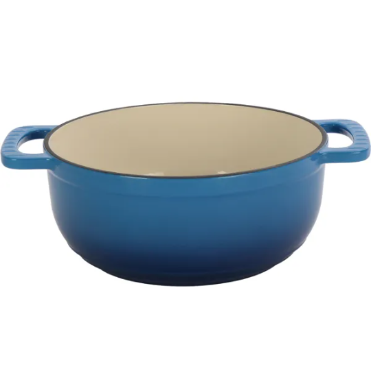 Main product image of Cast Iron 6QT Enamel Cooking Pot, Gradient Blue