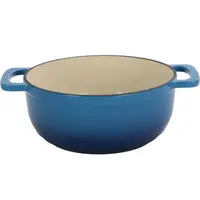 Product image of Cast Iron 6QT Enamel Cooking Pot, Gradient Blue