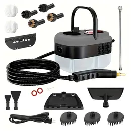 Product image of 2500W Handheld Steam Cleaner, 1.2L Tank, 12 Attachments