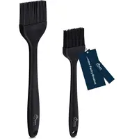 Product image of Silicone Basting & Pastry Brushes, 2-Pack, Black, 10.3