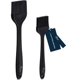 Product image of Silicone Basting & Pastry Brushes, 2-Pack, Black, 10.3