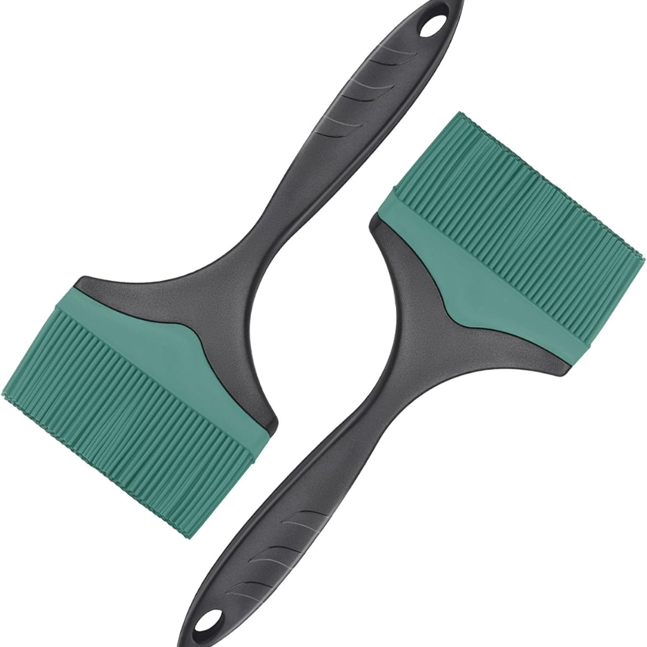 Main product image of 2-Pack Extra-Wide Silicone Basting Brushes, Green, 3.95 in.