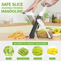 Product image of Manual Multi-function Vegetable Slicer, Chopper, and Grater Tool