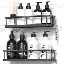 Product image of 2 Pack Black Adhesive Shower Caddy Shelves, No-Drill