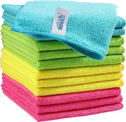Product image of 12-Pack Microfiber Cleaning Cloths for Multi-Surface Applications