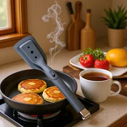 Product image of 11.6 Inch 2-in-1 Silicone Spatula Tongs with Non-Slip Locking Handle