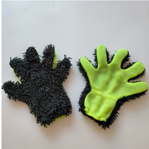 Main product image of Chenille Five Finger Gloves, Green, Model 1