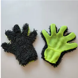 Product image of Chenille Five Finger Gloves, Green, Model 1