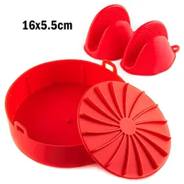 Product image of Silicone Baking Mold, Oven Glove, and Tray Set