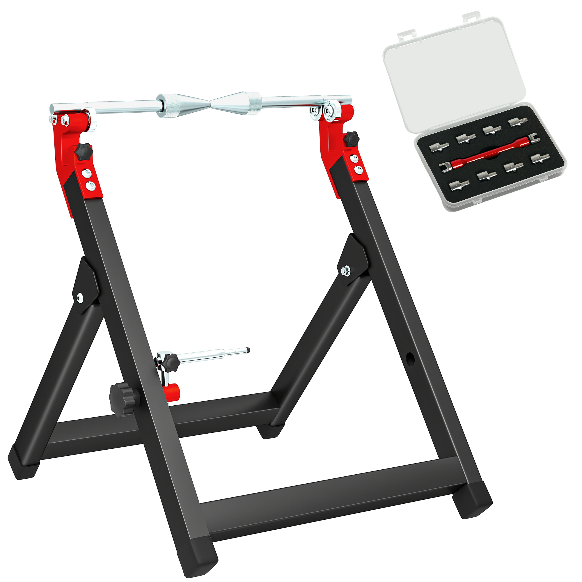 Main product image of Foldable Motorcycle Wheel Balancer Truing Stand, 23 Inch Diameter, 5 Inch Width