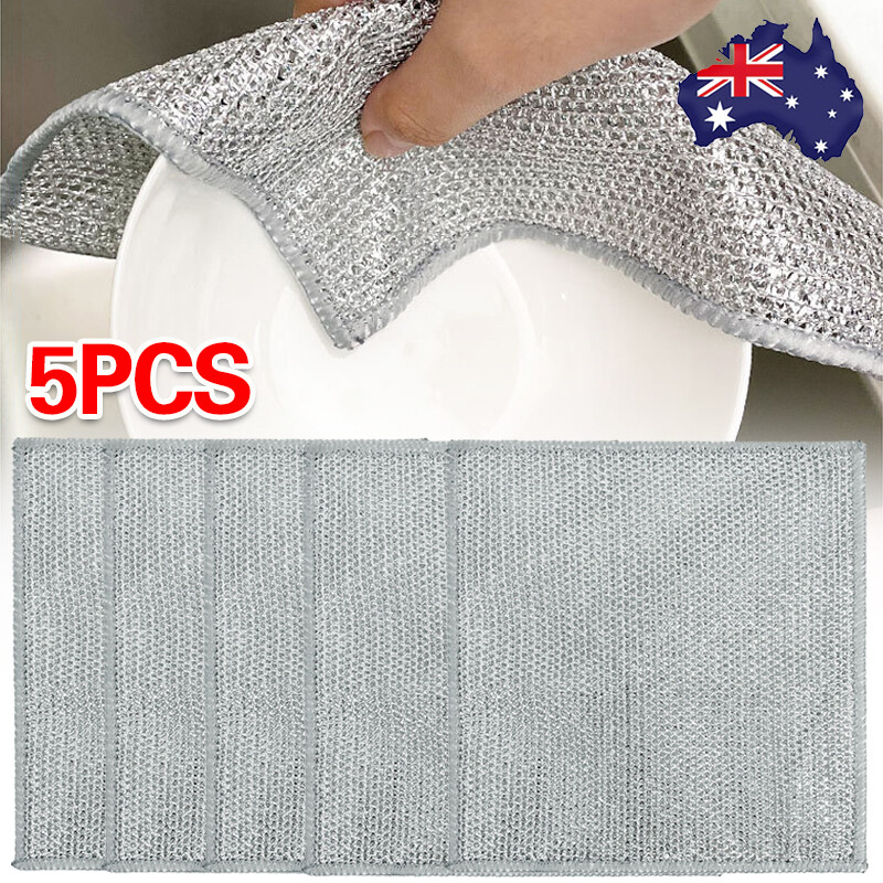 Main product image of Wire Dishwashing Rags, 5-Pack, Scouring, Wet/Dry