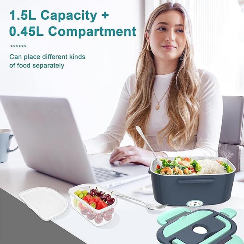Main product image of 60W 1.5L Portable Electric Lunch Box, 12V/24V, UK Plug