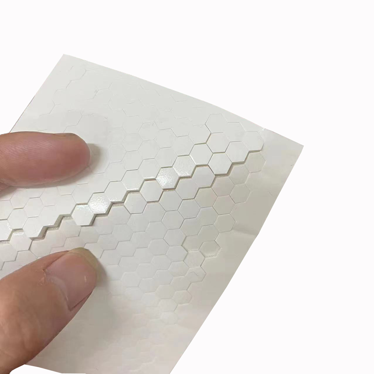 Main product image of White Hexagonal Foam Double-Sided Tape, 6.4x2mm, 3-Sheet Pack