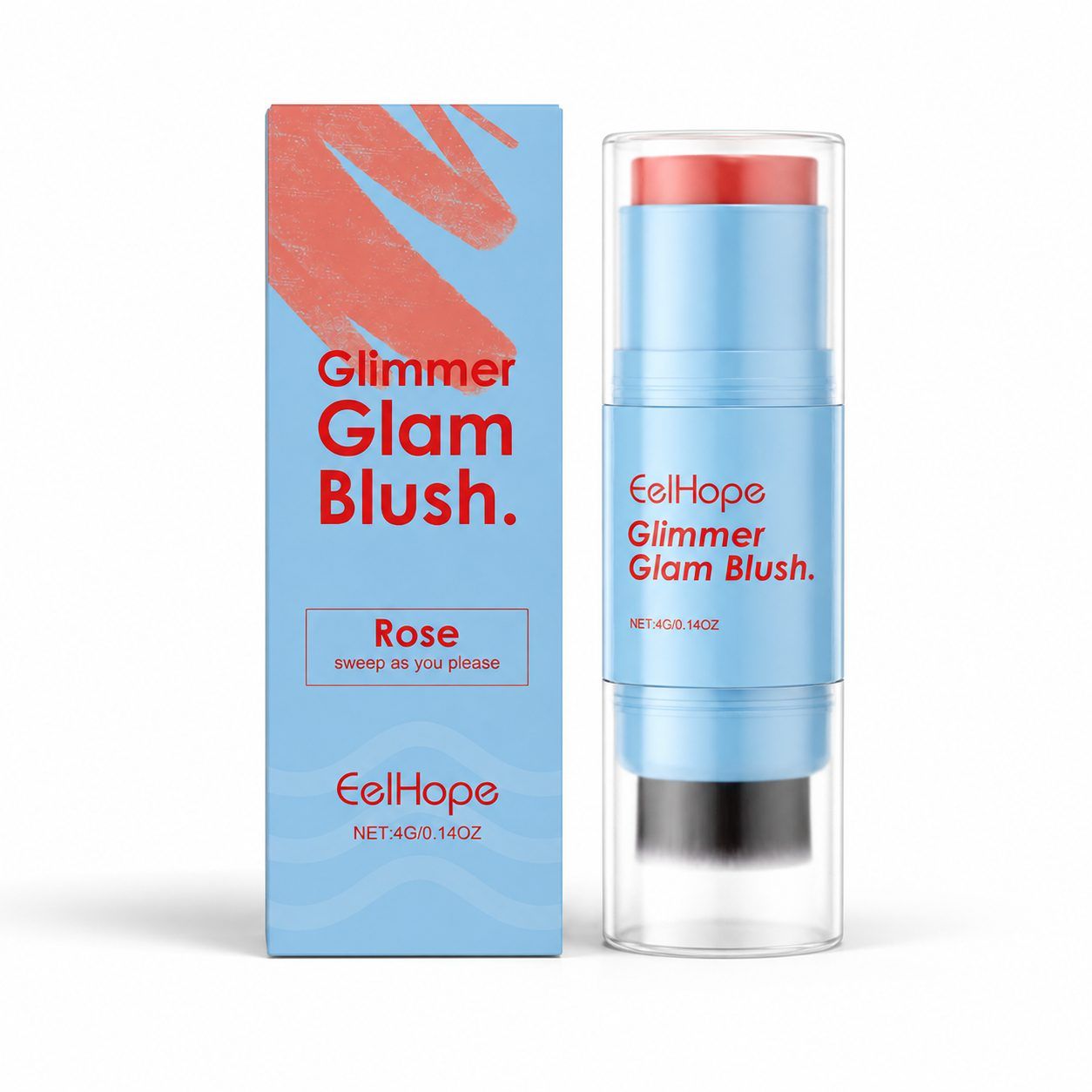 Main product image of EELHOPE Dual-End Blush Stick with Brush, Rose, 4 g