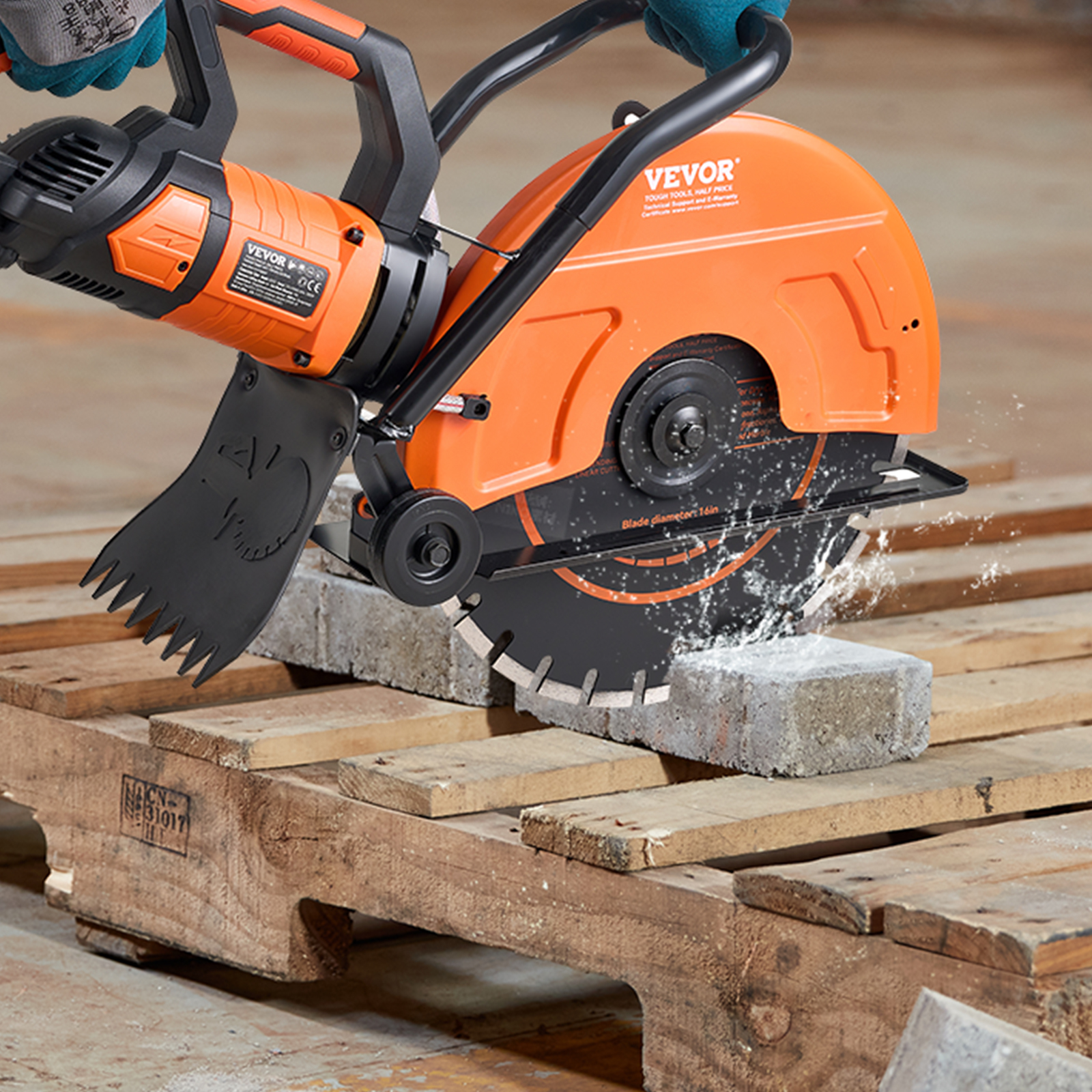 Main product image of VEVOR Electric Concrete Saw, 16 In, 3200 W 15 A, Max. 6 In Depth, Wet