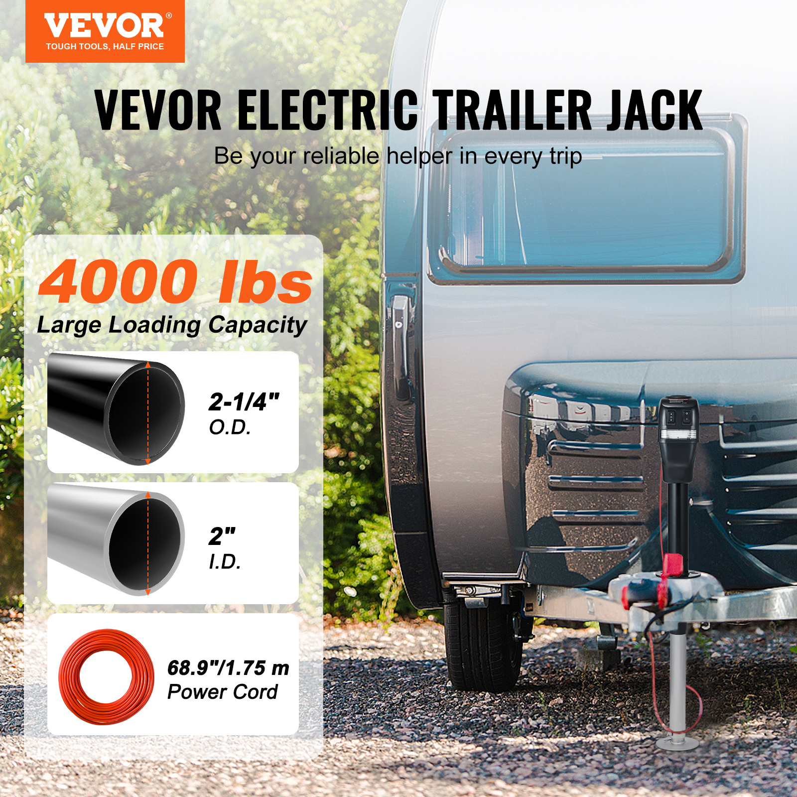 Main product image of Electric Trailer Tongue Jack with Protective Cover