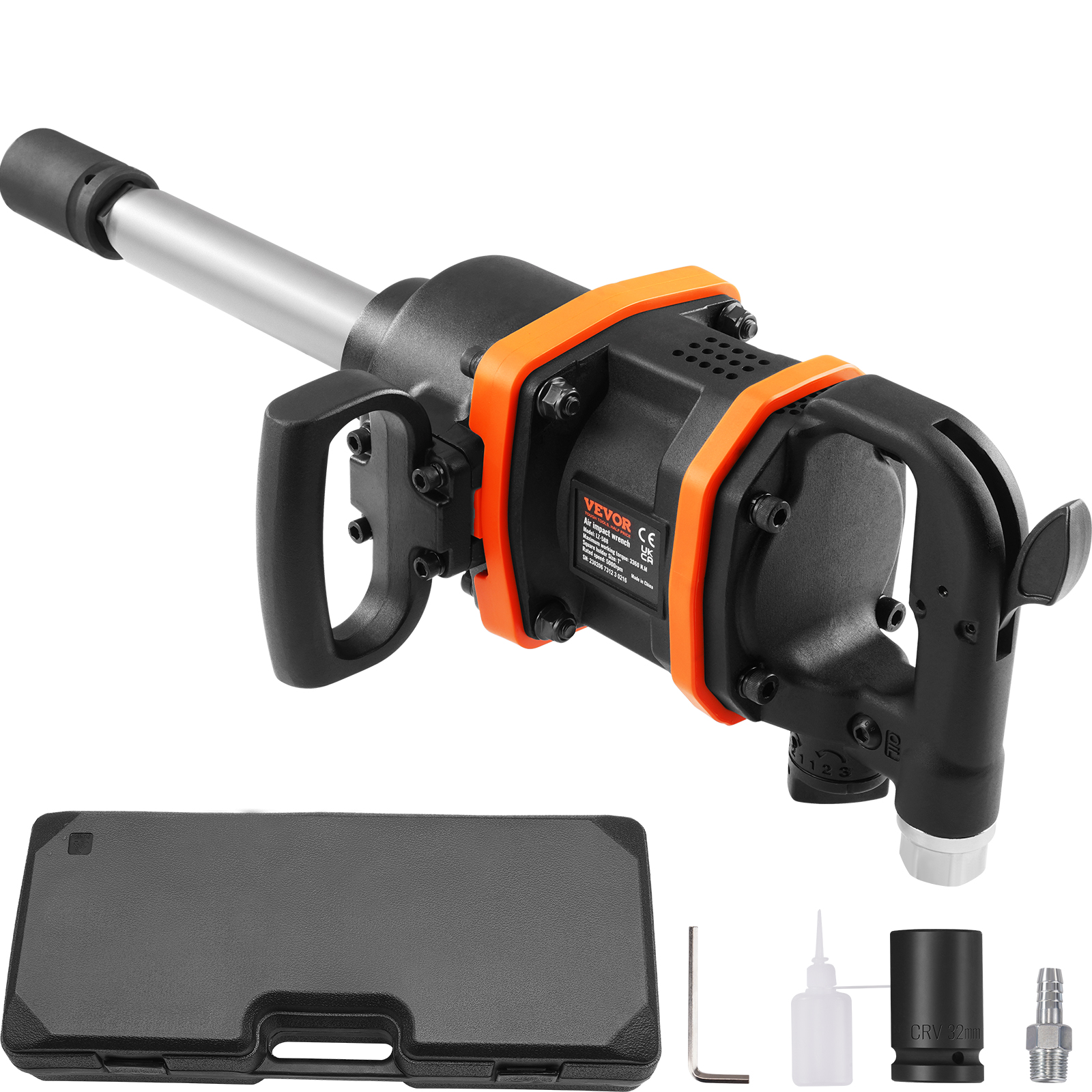 Main product image of VEVOR 1 Inch Air Impact Wrench, 3160 Ft-lbs Reverse Torque