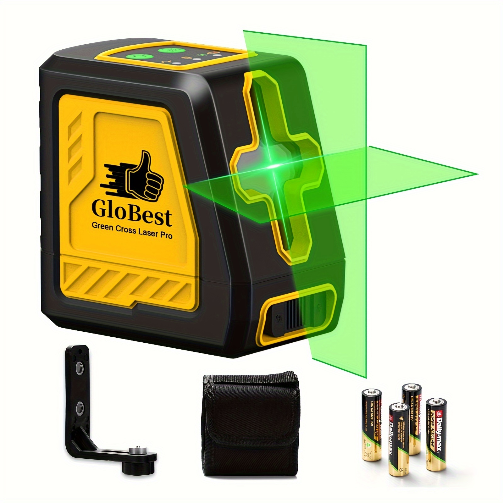 Main product image of 100ft Green Beam Cross Line Laser Level, Self-Leveling, Pulse Mode, Magnetic Base