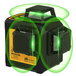 Product image of Self-Leveling Green Beam Laser Level, 3x360 12 Lines, Magnetic Base, Rechargeable Battery