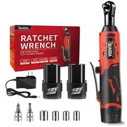Product image of TQUAGGA Cordless Electric Ratchet Wrench Set, 12V, 45ft-lbs, Variable Speed, 2 Batteries