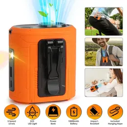 Product image of 5-in-1 Portable Battery-Operated Waist Clip Fan with 5 Speeds and Flashlight