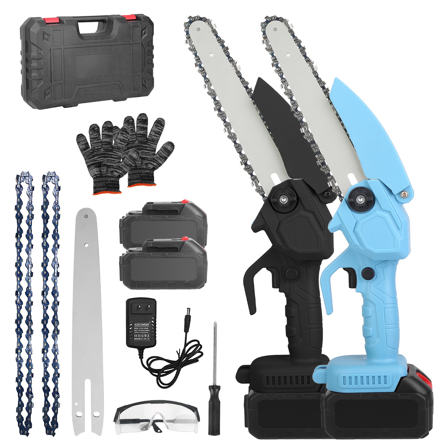 Main product image of 8in Cordless Mini Chainsaw Kit with 2x 1200mAh Batteries