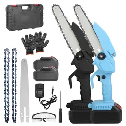 Product image of 8in Cordless Mini Chainsaw Kit with 2x 1200mAh Batteries