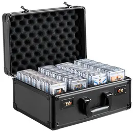 Product image of Graded Card Storage Box, 4 Slots, Coded Lock, Foam Dividers, 108 PSA, 76 BGS, 84 SGC