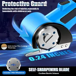 Product image of Cordless USB Rechargeable Electric Scissors/Box Cutter with Safety Lock