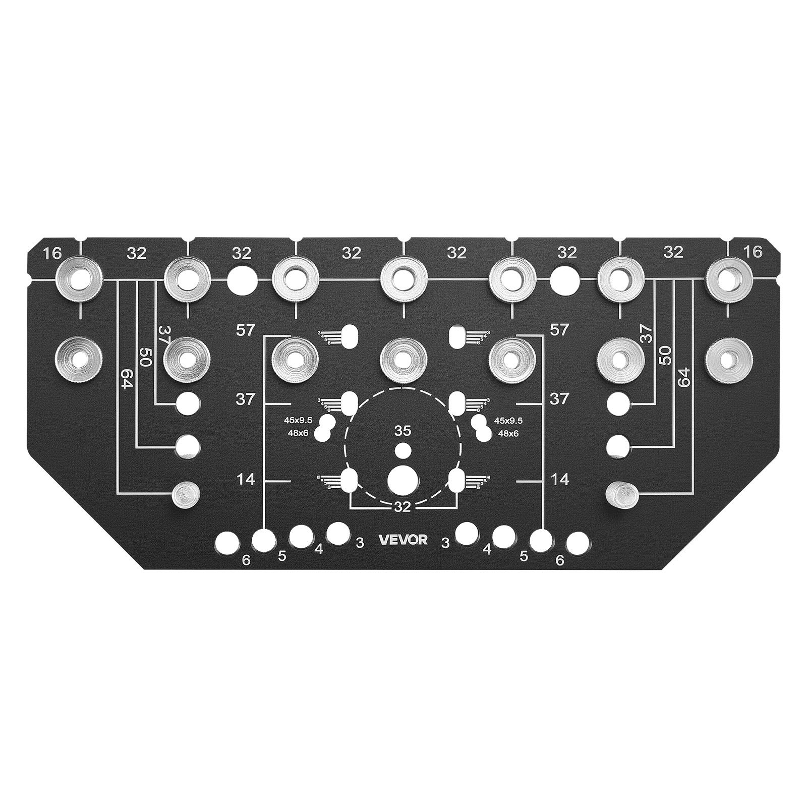 Main product image of Cabinet Shelf Pin and Hinge Drilling Jig, Aluminum Alloy