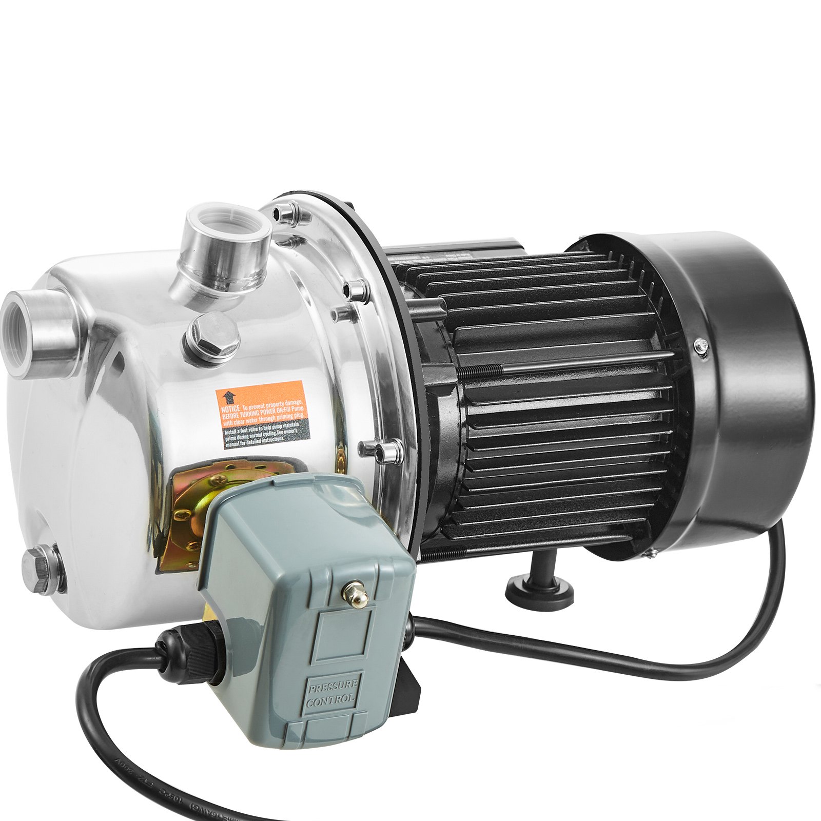 Main product image of 3/4HP SUS304 Stainless Steel Shallow Well Jet Pump, 115V, 18.5 GPM, 131 FT Max Head