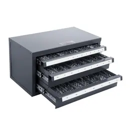Product image of Drill Bit Dispenser Cabinet, 3-Drawer, 1-13mm, Steel, Stackable