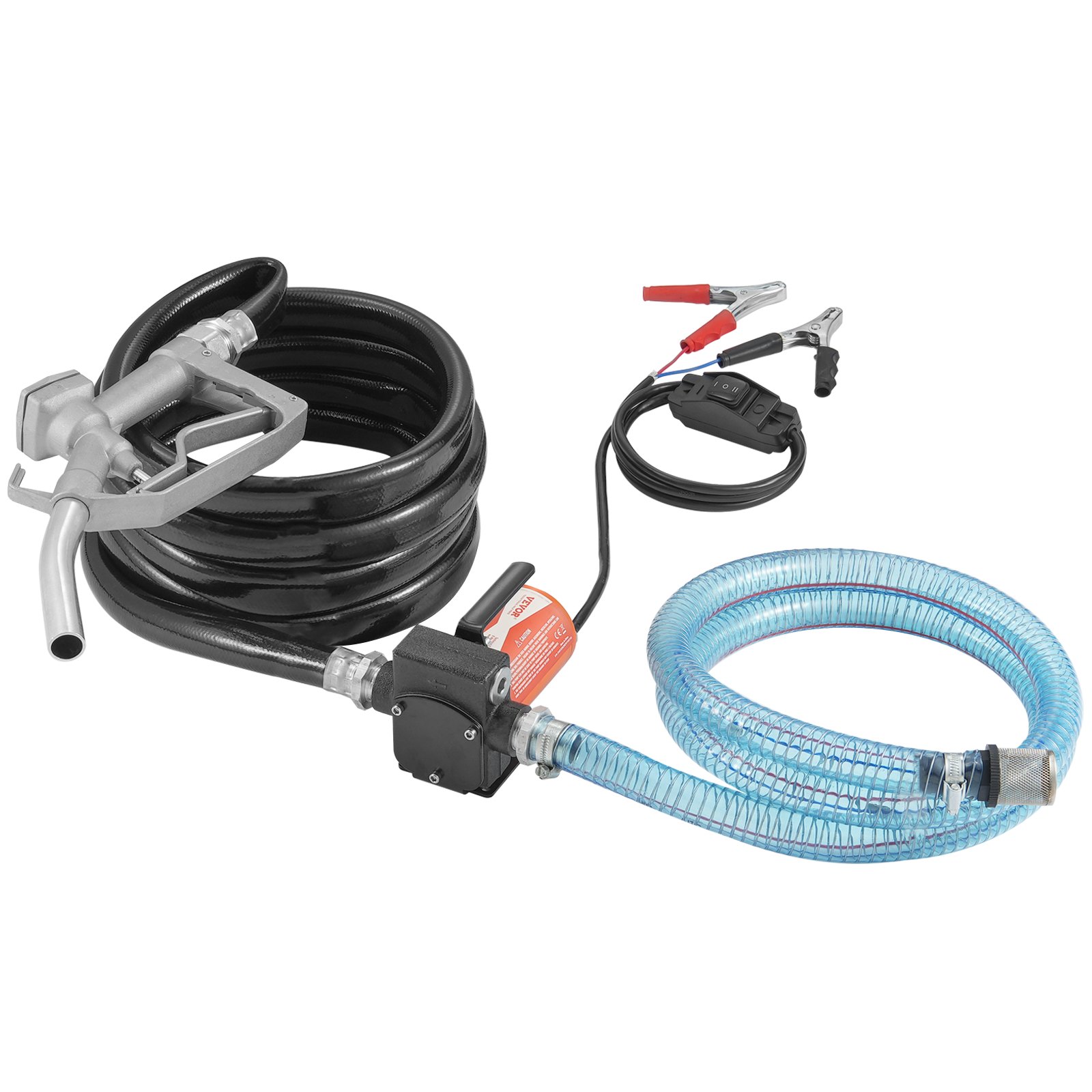 Main product image of 12V 5.3 GPM 1/10 HP Diesel Fuel Transfer Pump with Auto Nozzle