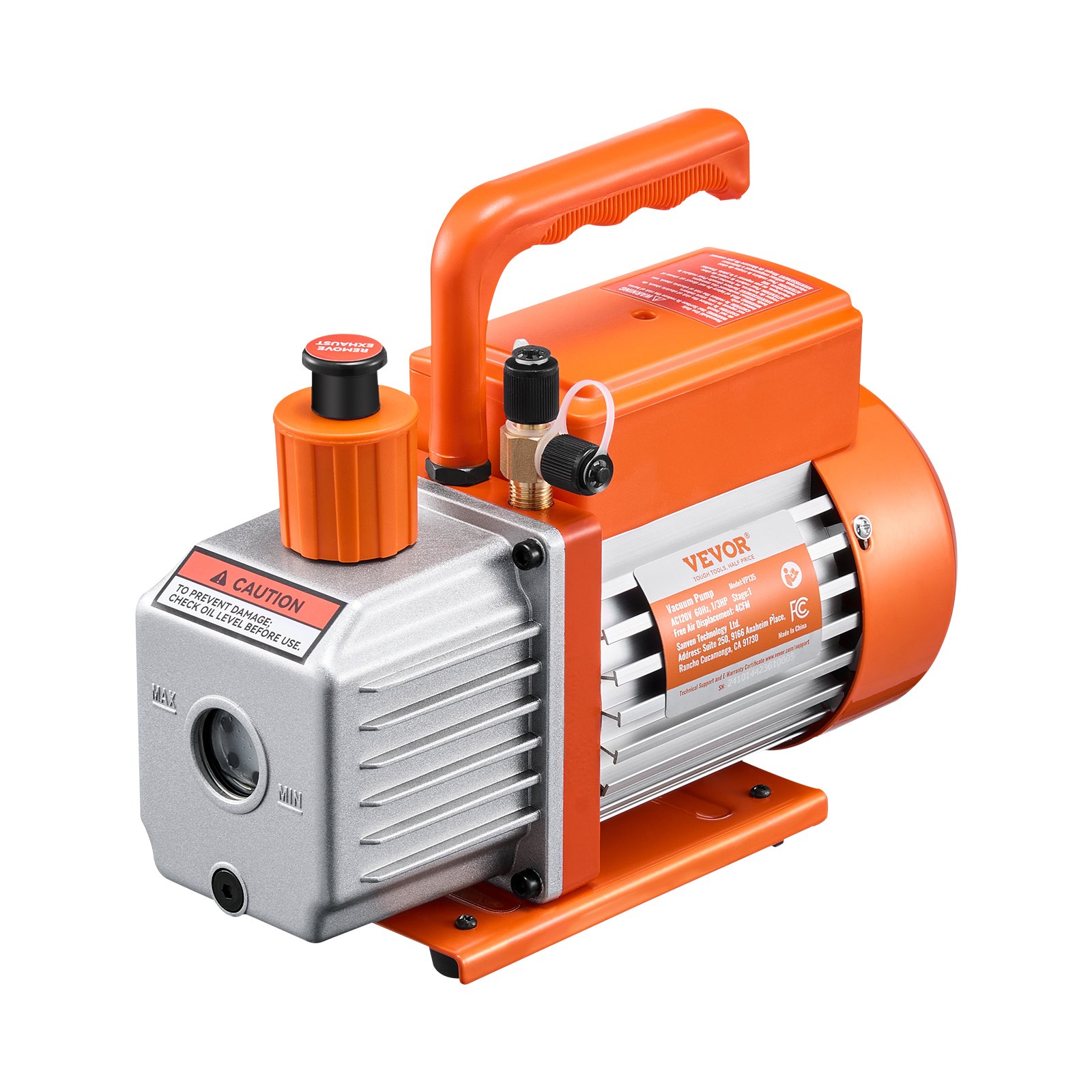 Main product image of 4 CFM HVAC Single Stage Rotary Vane Vacuum Pump