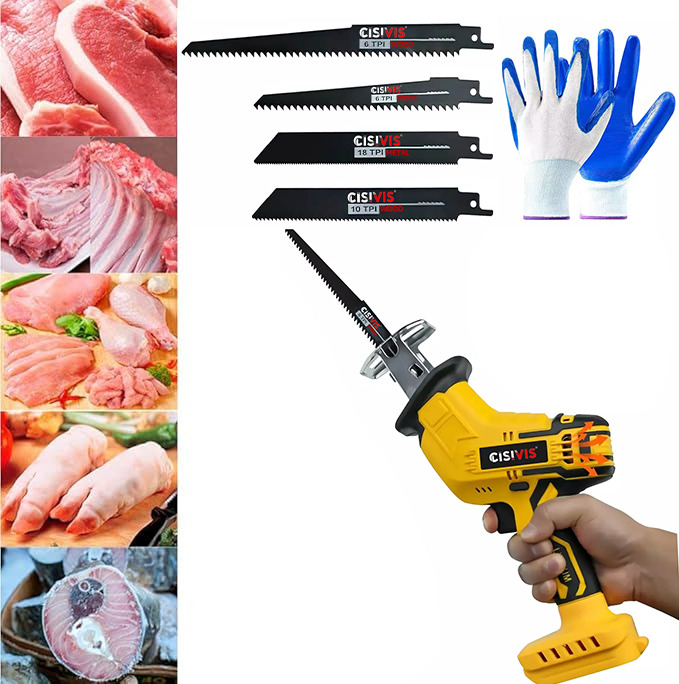 Main product image of 4 Reciprocating Saw Blades for 20V Cordless Bone/Meat Cutting