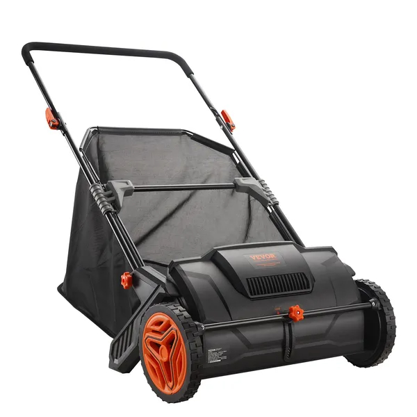 Main product image of Push Lawn Sweeper, 21 inch, 3.5 cu. ft. Leaf & Grass Collector, 2 Spinning Brushes