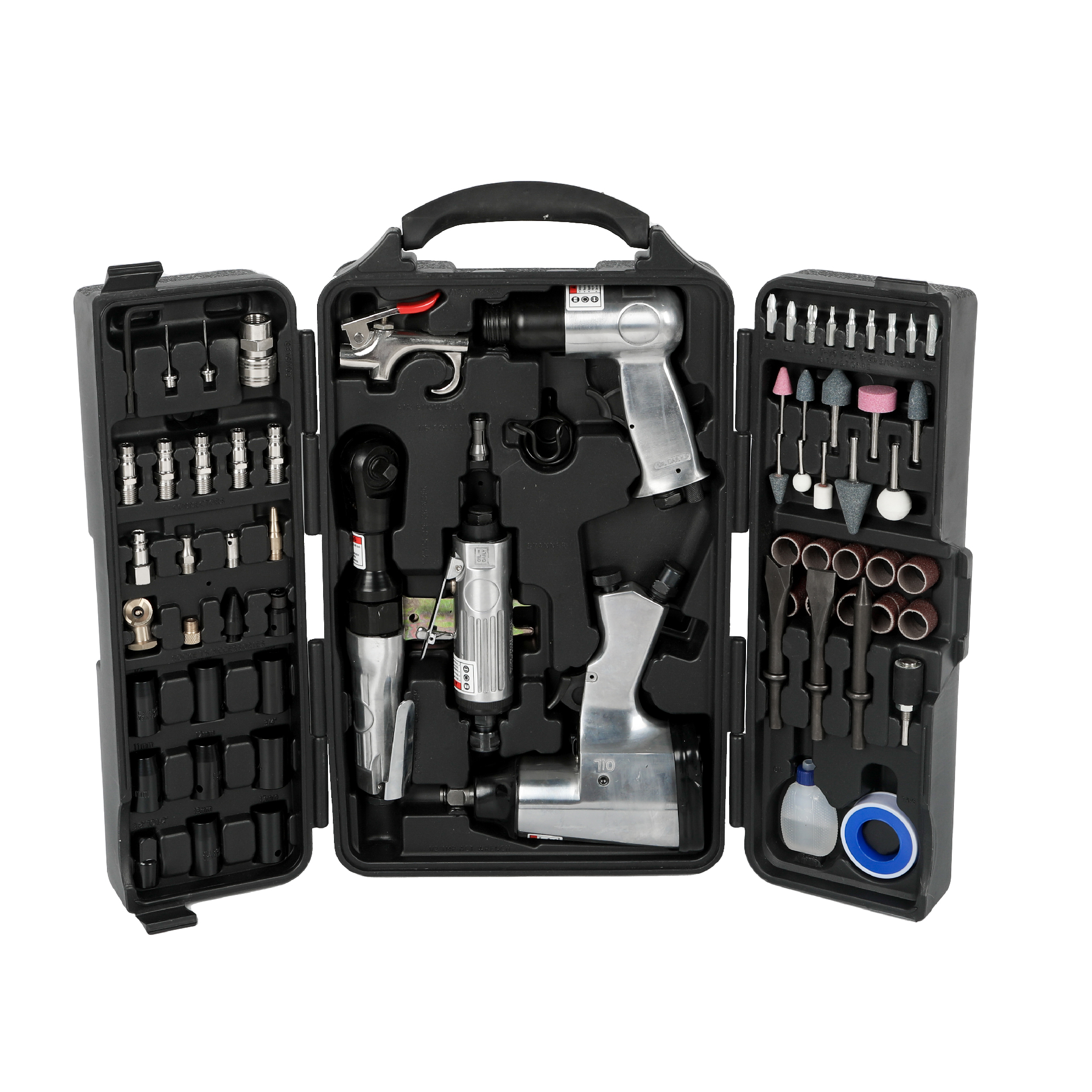 Main product image of 71-Piece Air Tool Kit: Impact Wrench, Air Ratchet, Die Grinder, Air Hammer