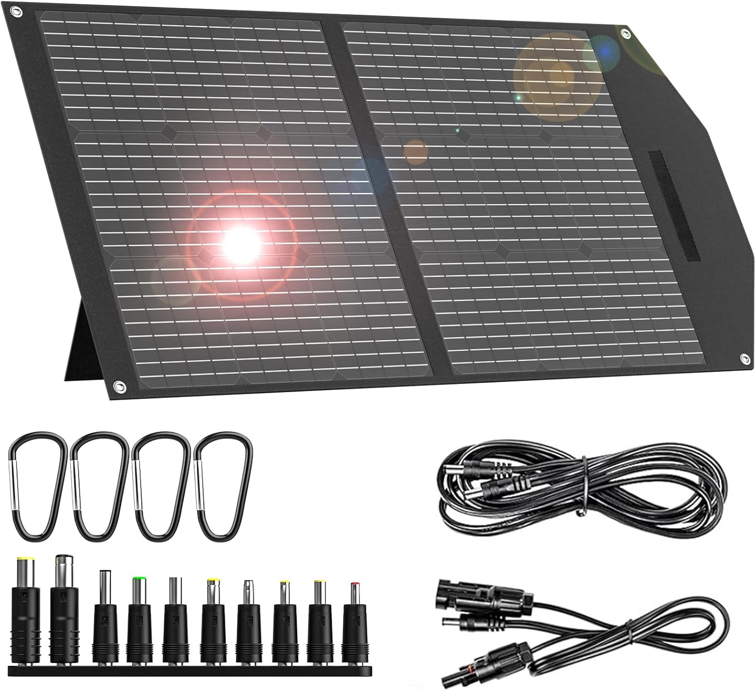 Main product image of Foldable Portable Solar Panel Charger, 18V Output, 10 Connectors, IP68