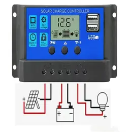 Product image of PWM Solar Charge Controller, 30A, LCD, Dual USB, 12V/24V
