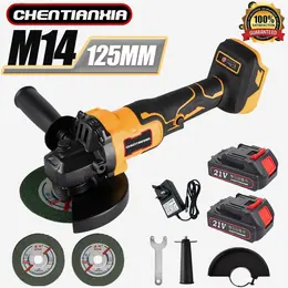 Product image of 21V Cordless Brushless Angle Grinder, 125mm, with 2 Batteries & Charger