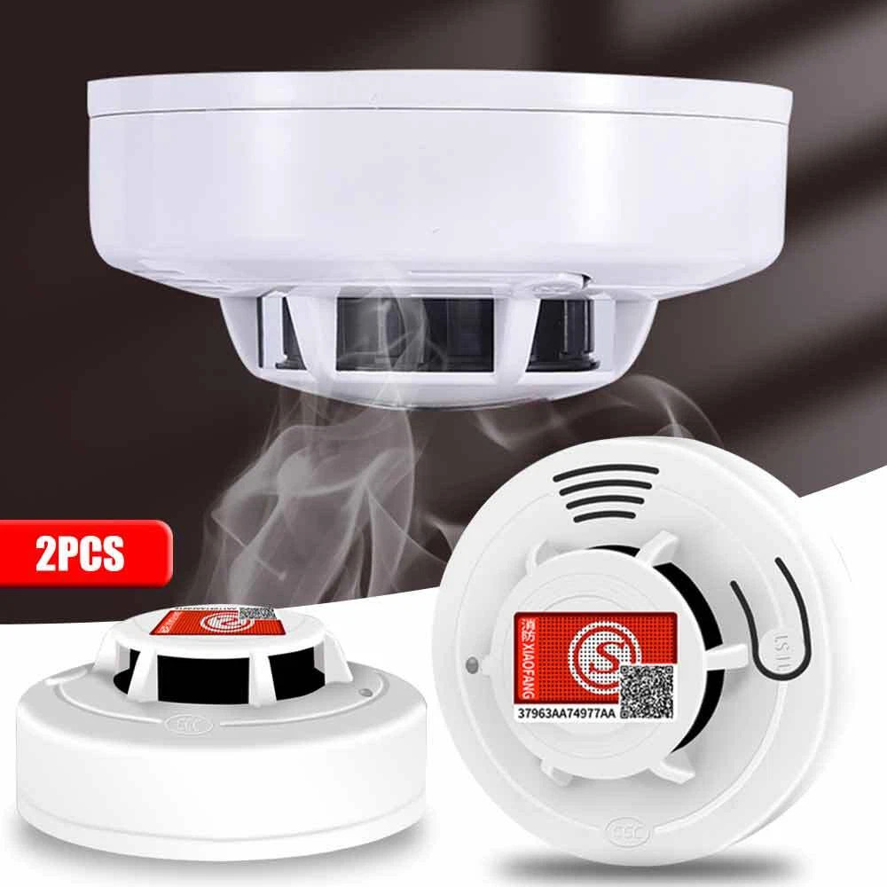Main product image of Fire Alarm Smoke & Gas Detector Twin Pack, 10-Year Battery