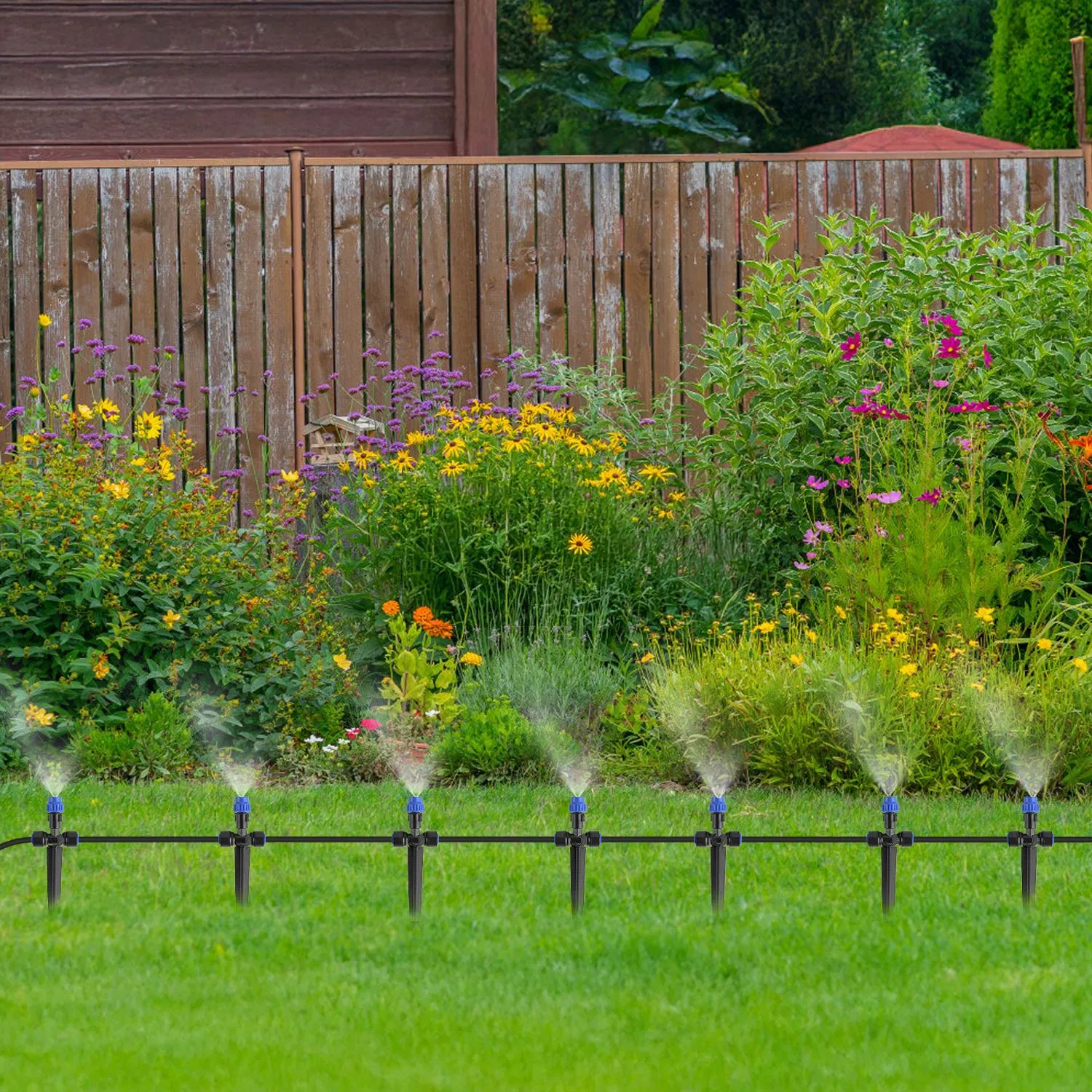 Main product image of 75FT Drip Irrigation System Kit, Adjustable Misting Nozzles, Leak-Proof