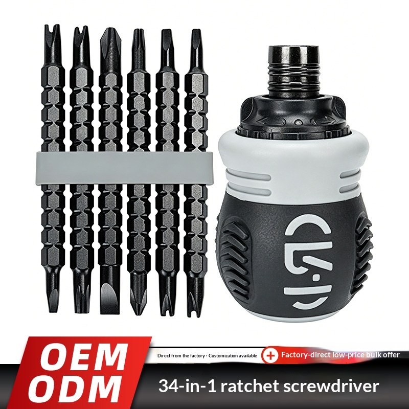 Main product image of Amazon 34-in-1 Ratchet Screwdriver Set, Bidirectional Head, with Storage Box